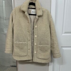 Madewell Cream Teddy Jacket
